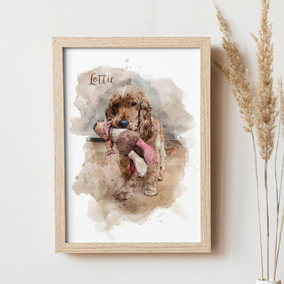 Personalised Watercolour Pet Portrait