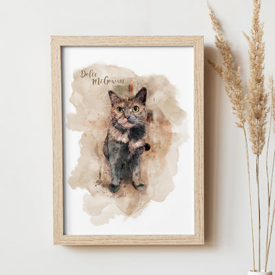 Personalised Watercolour Pet Portrait