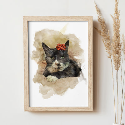 Personalised Watercolour Pet Portrait